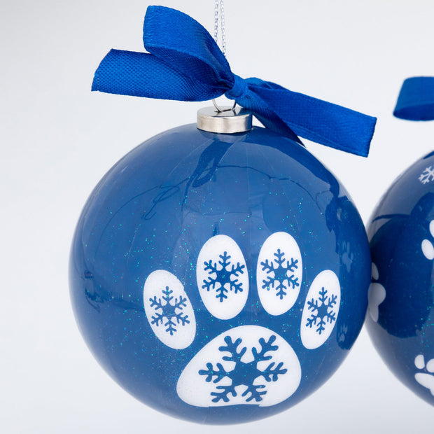 Sparkling Festive Paws Ornaments - Set of 4