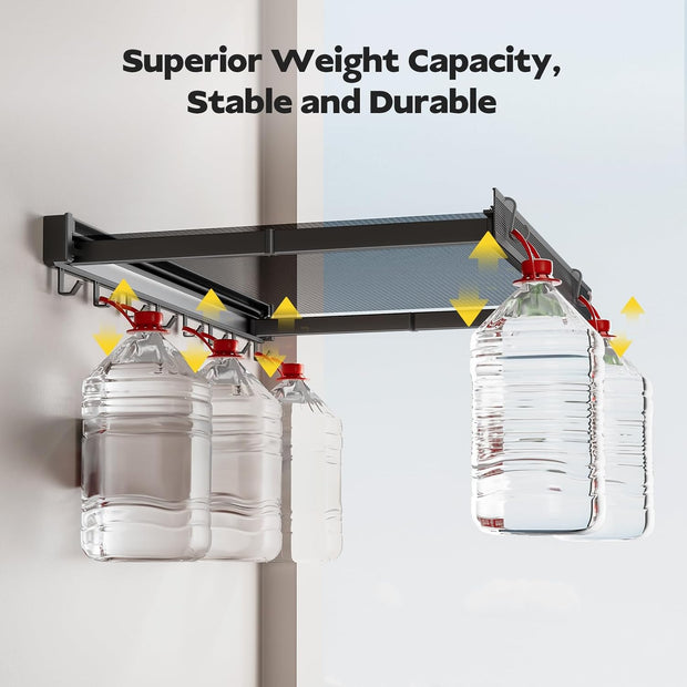 Next-Gen Electric Motorized Folding Rack – Ultra-Durable IPX7 Waterproof Wall-Mounted Space Saver with 8 Adjustable Hooks & Effortless Tool-Free Setup