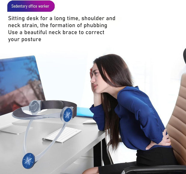 360° Adjustable Neck Support Brace | Cervical Posture Corrector for Forward Head Posture, Neck Pain Relief, and Spine Support