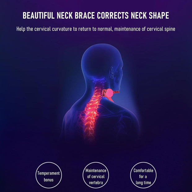 360° Adjustable Neck Support Brace | Cervical Posture Corrector for Forward Head Posture, Neck Pain Relief, and Spine Support
