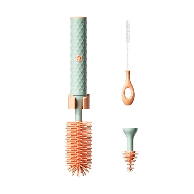 ⚡ Say Goodbye to Hand Fatigue! Effortless Bottle Cleaning 💦 | Electric Baby Bottle Brush🍼