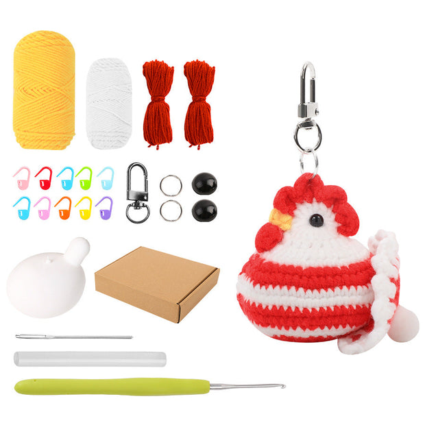 Egg-Laying Hen Crochet Kit – Fun, Interactive DIY with Keychain