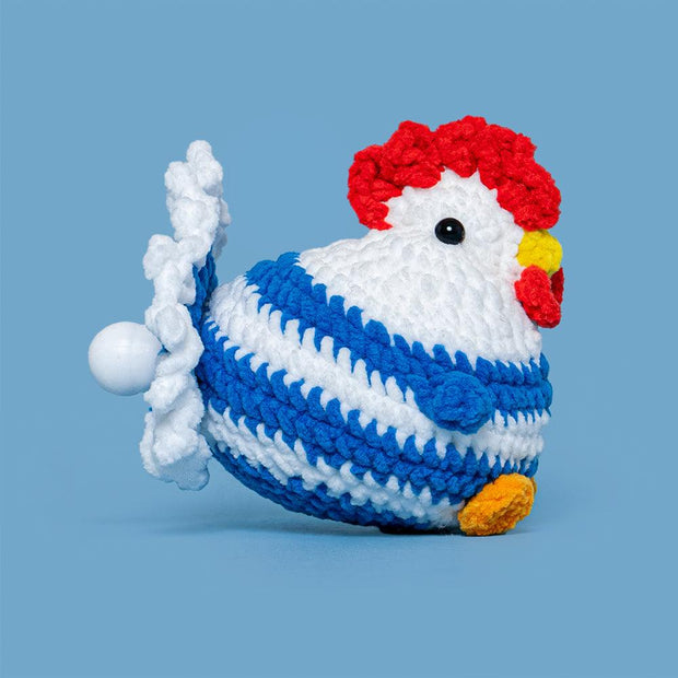 Egg-Laying Hen Crochet Kit – Fun, Interactive DIY with Keychain